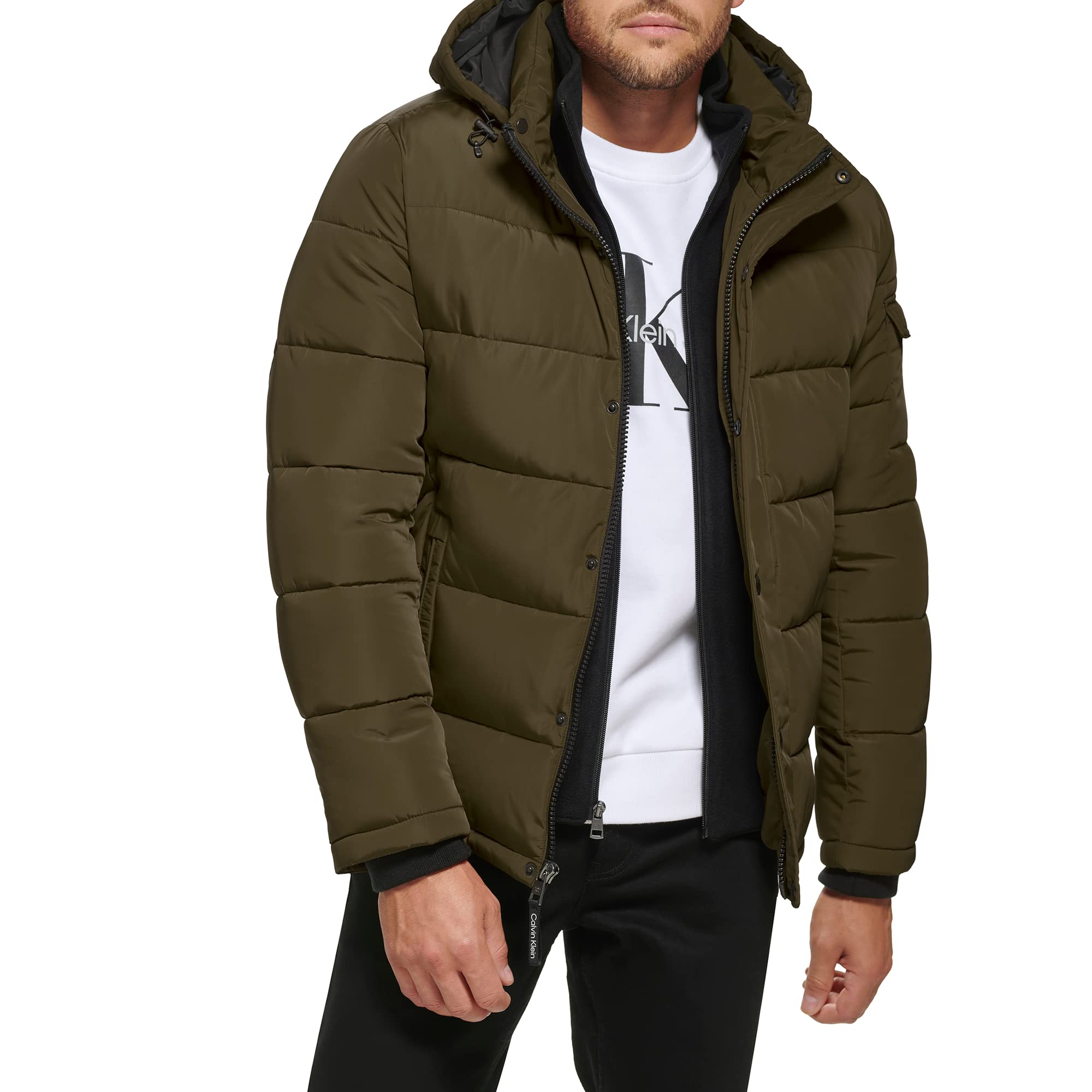 Calvin Klein Men's Snap Front Puffer Jacket